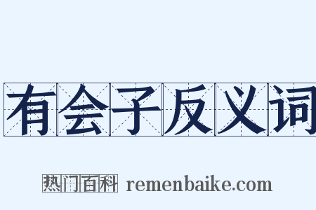 有会子反义词是什么意思的图片